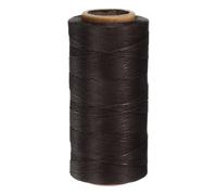 QUARKZMAN 150D 0,8 mm Fil Ciré Plat Fil de Couture 260 Mètres Polyester Cuir Couture Fil Ciré Corde à Coudre à la Main pour Couture de Cuir Reliure de Livre Bricolage Marron Foncé