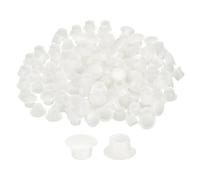 QUARKZMAN 150Pcs Bouchons de Trous de Vis, 8mm (5/16") Dia Bouchons Ronds en Plastique Bouton Snap-In Caches de Trou de Verrouillage Capuchon de Type Flush pour Meubles Armoire, Transparent