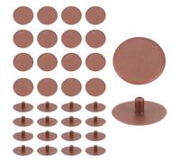 QUARKZMAN 150Pcs Capuchons De Vis, 18 x 5.4mm Cache-Vis En Plastique Pour Phillips Cam Écrou À Tôle Auto-Taraudeuse, Fixations Décoratives, Rouge Brun