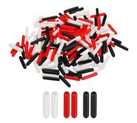 QUARKZMAN 150Pcs Embouts en Caoutchouc de 1,5 mm de Diamètre Intérieur pour Tubes Ronds en Vinyle, Capuchon de Boulon, Protecteurs de Filetage de Vis, Noir, Rouge, Blanc