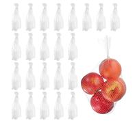 QUARKZMAN 150pcs Sacs À Œufs pour Couvaison, 12 inch Filet en Nylon Réutilisable Sacs À Produits Solides Filets Élastiques en Plastique pour Fruits Légumes Stockage, White