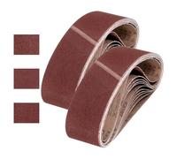 QUARKZMAN 152mm x 1220mm Bandes Abrasives, 72 Pcs 100/180/240 Grains Oxyde d'Aluminium Bande Abrasive pour Travail du Bois, Polissage Métallique, Affûteuse de Couteaux
