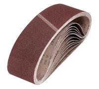 QUARKZMAN 152mm x 1220mm Bandes de Ponçage, 10 Pcs 80 Grains Bande Abrasive en Oxyde D'Aluminium pour Travail du Bois, Polissage du Métal, Affûteuse de Couteaux
