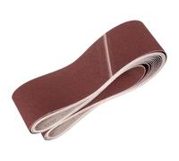 QUARKZMAN 152mm x 2260mm Bandes Abrasives, 10 Pcs 100 Grains Oxyde D'Aluminium Bande Abrasive pour Travail du Bois, Polissage Métallique, Affûteuse de Couteaux