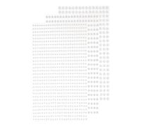 QUARKZMAN 1532 Pcs 3 Feuilles Autocollants Strass 3/4/5mm Strass Auto-Adhésifs Gemmes Autocollants Paillettes pour Bricolage Décoration Artisanat, Blanc