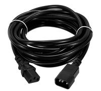 QUARKZMAN 15ft 18 AWG Noir 18/3 Cordon d'alimentation Universel C14 vers C13 10A 250V 3 Broches Extension PDU Cordons d'alimentation pour PC,Computer,Printers,TV,AC Adapter,Laptop,Monitor