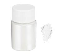 QUARKZMAN 15g/0.5oz Poudre de Mica Naturel pour Résine de Coulée, Peinture de Voiture, Loisirs Créatifs DIY, Blanc Diamant
