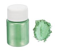 QUARKZMAN 15g/0.5oz Poudre de Mica Naturel pour Résine de Coulée, Peinture de Voiture, Loisirs Créatifs DIY, Vert Doré