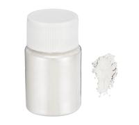 QUARKZMAN 15g/0.5oz Poudre de Mica Naturel pour Résine de Coulée, Peinture de Voiture, Loisirs Créatifs DIY, Blanc Nacré
