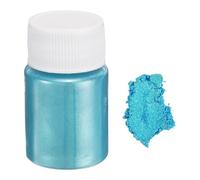 QUARKZMAN 15g/0.5oz Poudre de Mica Naturel pour Résine de Coulée, Peinture de Voiture, Loisirs Créatifs DIY, Bleu Vert