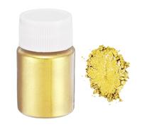 QUARKZMAN 15G/0,5OZ Poudre de Mica Naturelle pour Pigments de Résine Époxy, Peinture de Voiture, Teintures, Loisirs Créatifs DIY, Or Diamant