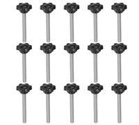 QUARKZMAN 15Pcs Boutons Étoiles M6 x 55mm Tige Filetée Noir