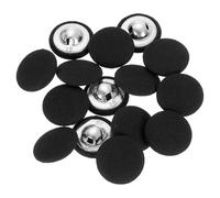 QUARKZMAN 15Pcs Boutons Ronds Couverts De Tissu, 18mm 28L Tige Métallique Boutons À Coudre Couverts De Tissu Pour Manteau Robe Pull Chapeaux Créations, Noir