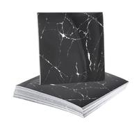 QUARKZMAN 15pcs Carreaux Marbre Adhésifs, Panneau Mural Imperméable Pour Salle Bain, Cuisine, Salon, Design Racine Noir Et Blanc, 12"x12" Carreaux PVC Adhésifs Pour Douche