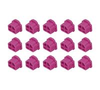 QUARKZMAN 15Pcs Couvre-Prises de Conduit de Port RJ11 en Silicone Bouchons Protecteurs pour Prise Téléphonique Coax Ethernet RJ11 Femelle, Rouge Rose