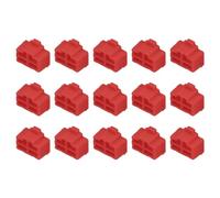 QUARKZMAN 15Pcs Couvre-Prises de Port RJ45 en Silicone pour Protéger Les Ports RJ45 des Ordinateurs Portables, PC, Etc. Prise Femelle RJ45 Ethernet, Rouge.