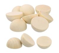 QUARKZMAN 15Pcs Demi-Boules En Bois, 50mm/2inch Couleur Naturelle Demi-Sphères En Bois En Vrac Non Finies Pour Artisanat Projets DIY ornementationation De Fête