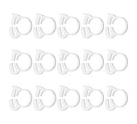 QUARKZMAN 15Pcs Double Snap Grip 21.5-25mm Heavy Duty Plastic Hose Clamps Ratcheting Adjustable Clamps Kit Pour Plumbing Automotive Fuel Line, White