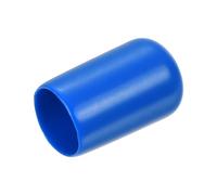 QUARKZMAN 15Pcs Embouts en Caoutchouc 12mm ID Couvercle d'Embout Rond en Vinyle, Protecteur de Filetage de Vis, Bleu