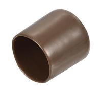 QUARKZMAN 15pcs Embouts en Caoutchouc, 25 mm ID Vis Filetage Protecteur en PVC Embouts de Protection Flexible pour Tube Métallique, Câbles, Fils, Tige, Écrou et Cache Boulon, Brun