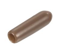 QUARKZMAN 15pcs Embouts en Caoutchouc, 3 mm ID Vis Filetage Protecteur en PVC Embouts de Protection Flexible pour Tube Métallique, Câbles, Fils, Tige, Écrou et Cache Boulon, Brun
