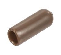 QUARKZMAN 15pcs Embouts en Caoutchouc, 5 mm ID Vis Filetage Protecteur en PVC Embouts de Protection Flexible pour Tube Métallique, Câbles, Fils, Tige, Écrou et Cache Boulon, Brun
