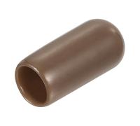 QUARKZMAN 15pcs Embouts en Caoutchouc, 6 mm ID Vis Filetage Protecteur en PVC Embouts de Protection Flexible pour Tube Métallique, Câbles, Fils, Tige, Écrou et Cache Boulon, Brun