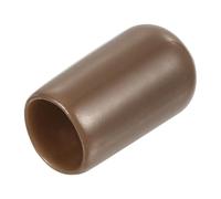 QUARKZMAN 15pcs Embouts en Caoutchouc, 8 mm ID Vis Filetage Protecteur en PVC Embouts de Protection Flexible pour Tube Métallique, Câbles, Fils, Tige, Écrou et Cache Boulon, Brun