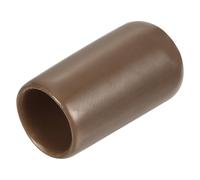 QUARKZMAN 15pcs Embouts en Caoutchouc, 9.5 mm ID Vis Filetage Protecteur en PVC Embouts de Protection Flexible pour Tube Métallique, Câbles, Fils, Tige, Écrou et Cache Boulon, Brun