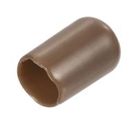 QUARKZMAN 15pcs Embouts en Caoutchouc, 9 mm ID Vis Filetage Protecteur en PVC Embouts de Protection Flexible pour Tube Métallique, Câbles, Fils, Tige, Écrou et Cache Boulon, Brun