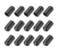 QUARKZMAN 15Pcs Embouts Thermorétractables 20mm ID x 40mm L 2:1 Ratio Embouts Thermorétractables Doublés Scellés Étanches Adhésifs pour Fil Électrique Câble, Noir