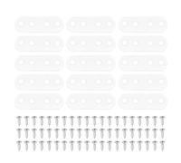 QUARKZMAN 15Pcs Équerre Droite En Fer, 55x18mm Plaques De Réparation Plates Équerres Droites Supports Plaque De Raccordement Connecteur D'Assemblage Avec Vis Pour Joint De Meuble En Bois,