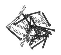 QUARKZMAN 15Pcs M3 Vis de Montage pour Micro de Guitare Électrique, Vis de Hauteur de Micro Ressorts de Micro, Vis de Ramassage de Guitare Vis Noires Ressorts