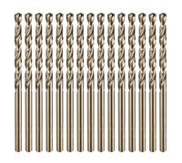 QUARKZMAN 15Pcs M35 Ensemble de Forets Hélicoïdaux en Cobalt 3,4mm Dia | Forets Métriques, en Acier Rapide, 70mm Longueur Totale pour Perçage et Découpe de Métaux Durs et d'Acier Inoxydable