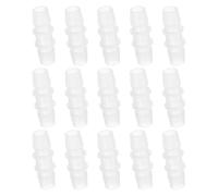 QUARKZMAN 15pcs Raccord De Tuyau en Plastique À Barbelures, 1/2" x 1/2" Raccord De Tuyau À Barbelures Raccordeur Réparateur Joint Adaptateur pour De Tube De Liquide De d'eau, Transparent