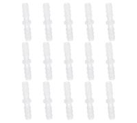 QUARKZMAN 15Pcs Raccord en Plastique À Barbeaudage, 13/64" x 13/64" Raccord De Tuyau À Barbeaudage Jonction Adaptateur pour Tube De Ligne De Liquide De Carburant d'eau, Transparent