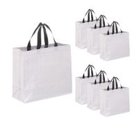 QUARKZMAN 15Pcs Sacs Cadeau Laser Avec Poignées En Gros, 13 x 33 x 27 cm Sacs Cadeau Non Tissés Avec Finition Brillante Réutilisables Pour Fête, Mariage, Noël, Vacances, Multicolore