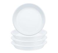 QUARKZMAN 15pcs Soucoupe Plantes en Plastique 6.1"(15.5cm) Rond Plateau De Larme À Larme Soucoupes Pots De Drainage Intérieur, Blanc Nacré