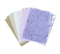 QUARKZMAN 16 Feuilles De Papier Scrapbook Texturé, Ensemble Varié De Papier Spécial Et Tissu Maille Pour Matériaux DIY De Collage, Cartes, Journal Scrapbooking, Violet/Jaune