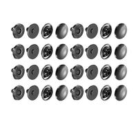 QUARKZMAN 16 Jeux De Boutons Magnétiques À Pression, 10x2mm/0.39"x0.08" Composants De Base En Tissu Et coque Métalliques Ronds Magnétiques Pour Vêtements Sacs Cuir DIY Portefeuille, Noir