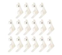 QUARKZMAN 16 Pack Pinces À Nappe en Plastique, Pinces À Ressort Anti-Vent pour Nappe De Table 2.28" x 2.05" pour Maison Fête Pique-Nique Mariage Camping Tables À Manger, Blanc
