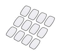 QUARKZMAN 16 Pièces de Patchs Vierges de Sublimation, 10X6cm/3.94X2.36 Pouces Tissu Patch de Réparation Thermocollant Pure pour Artisanat DIY Vêtements, Blanc avec Bordure Noire