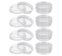 QUARKZMAN 16 Pièces Patins pour Meubles Ronds Antidérapants Transparents, Patins de Chaises en Plastique de 1-7/16" pour Protéger Les Sols de Moquette pour Dessus de Table en Verre