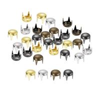 QUARKZMAN 160 Pièces de Rivets à Dôme Rond de Couleur Mixte, Clous Pointes en Laiton de 5mm, Rivets Punk Rock pour DIY Vêtements Ceinture Sac Chaussures Bracelet Artisanat en Cuir