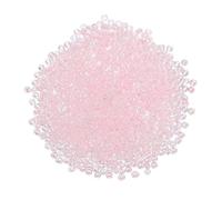 QUARKZMAN 1600Pièces Perles d'Espacement en Verre, 1.5mm Longueur 0.6mm Diamètre du Trou Perles de Rocaille de Tube Mini pour Fabrication, Boucles D'Oreilles, Colliers, Rose Coréen Irisé