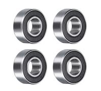 QUARKZMAN 1604-2RS Roulement à Billes à Gorge Profonde, 4Pcs 9,525mm X 22mm X 9mm Acier au Chrome au Carbone Z2 Roulement à Double Étanchéité en CaoutchoUC (P6)