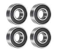 QUARKZMAN 1606-2RS Roulement à Billes à Gorge Profonde, 4Pcs 9.525mm X 23mm X 8mm en Acier au Chrome au Carbone Z2 Roulement à Double Étanchéité en CaoutchoUC (P6)