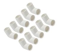 QUARKZMAN 16mm Intérieur Dia PVC Tuyau Connecteurs x 10 PCS 90 Degré Coude Tuyau Raccords pour Bâtiment Irrigation Plomberie Installation, [Blanc]