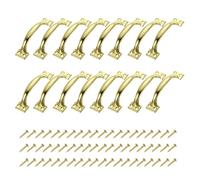 QUARKZMAN 16pcs 4 Inches Poignee De Porte En Metal Vintage Poignee De Tiroir Vintage Pour Meuble Avec Vis Pour Armoire De Cuisine Porte De Placard Or
