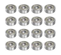 QUARKZMAN 16pcs 604ZZ Profond Rainure Bille Roulements 4mm Alésage 12mm OD 4mm Épais Carbone Acier Double Blindé Z1 Roulement pour Moteurs